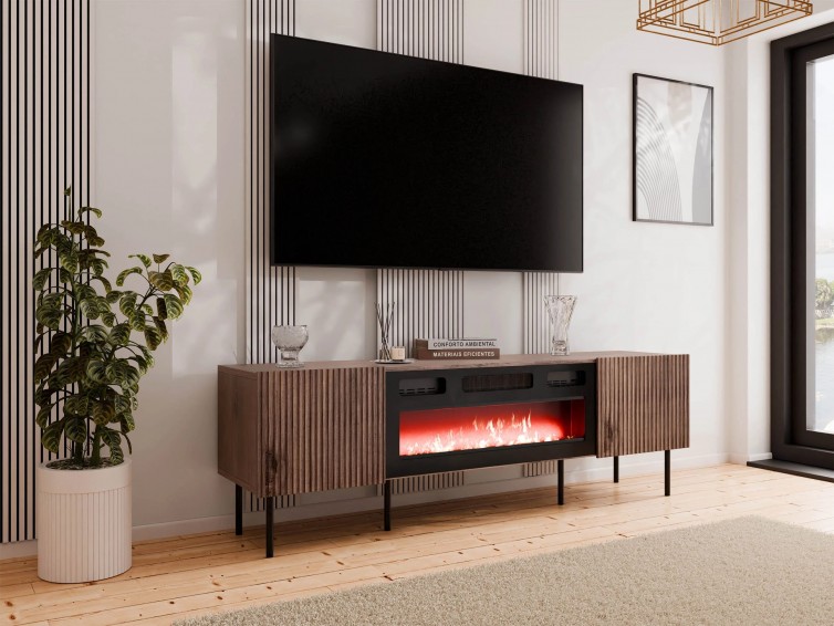 LUVEO TV Bord med el-pejs