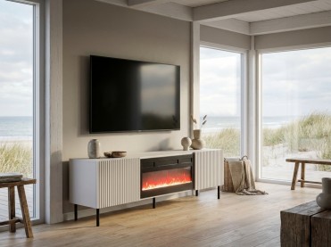 ARUBA TV-bord med pejs