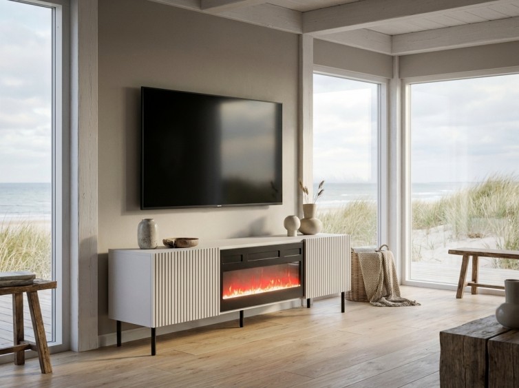 ARUBA TV-bord med pejs