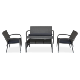 SAN MARINO Loungesæt i polyrattan Grey