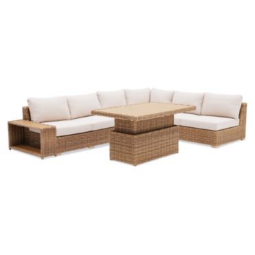 DELHI Hj&oslash;rnesofa i polyrattan