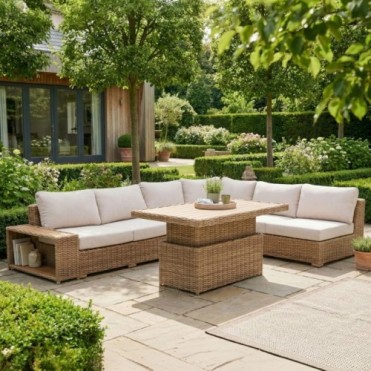 DELHI Hj&oslash;rnesofa i polyrattan