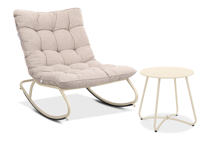 AGAVA Gyngestol til terrasse med bord Light Beige