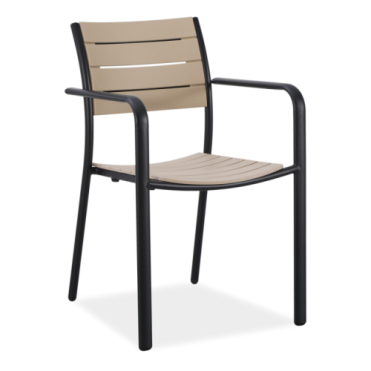MILO Terrassestol Black Beige