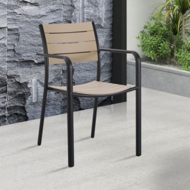 MILO Terrassestol Black Beige