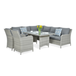 MARYLAND Hjørnesofa i polyrattan Stone Grey