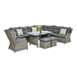 TRIVENTO DINING Hjørnesofa i polyrattan Melange