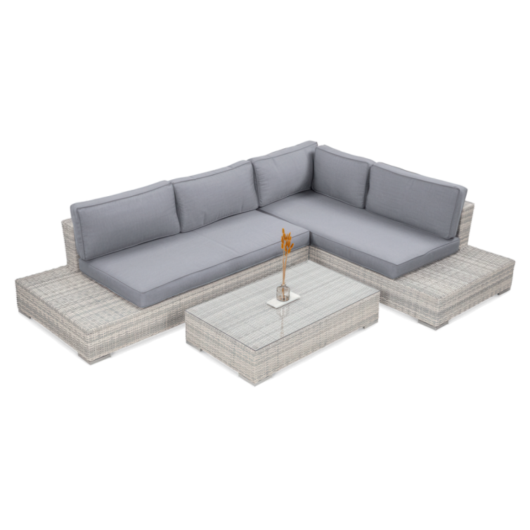 VERONA Hjørnesofa i polyrattan White Grey