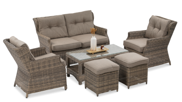 TRIVENTO 2 Havemøbler i polyrattan Dark Grey