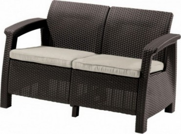 CORFU LOVE SEAT Havesofa brun