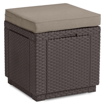 CUBE Keter brun Puf med...