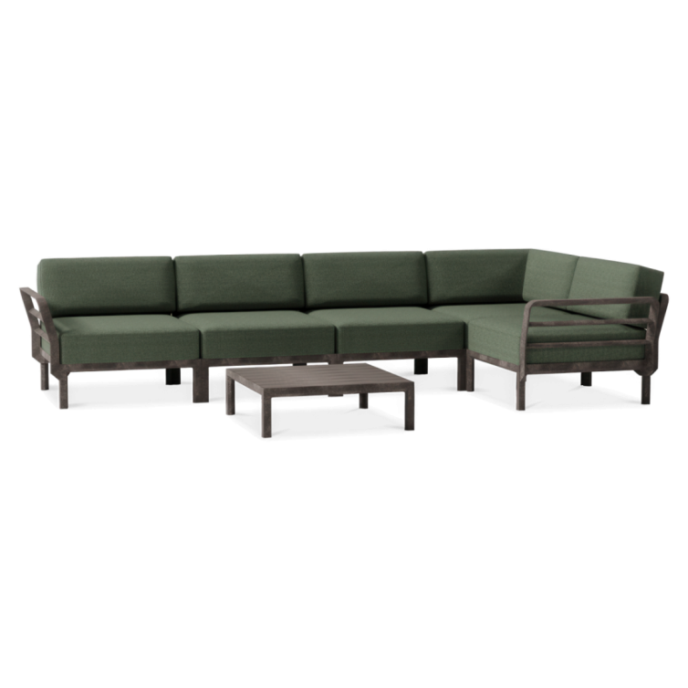 MAXIMO V Modul&aelig;r hj&oslash;rnesofa med Havebord Terra-Timo