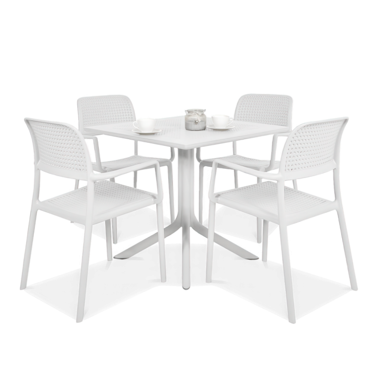 BORA/CLIP 70 4+1 Havemøbelsæt Bianco