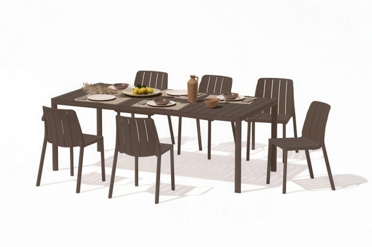 TIBERINA BISTROT/TEVERE 147 6+1 Havemøbelsæt Terra