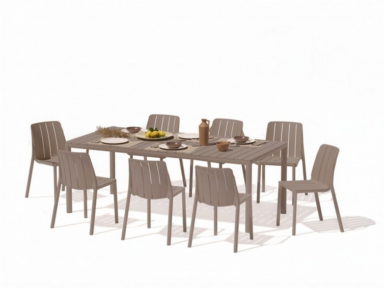 TIBERINA BISTROT/TEVERE 147 8+1 Havemøbelsæt Tortora