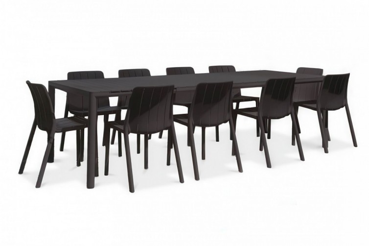 TIBERINA BISTROT/TEVERE 210-275 10+1 Havemøbelsæt Antracite