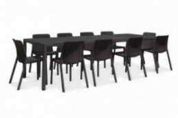 TIBERINA BISTROT/TEVERE 210-275 10+1 Havemøbelsæt Antracite