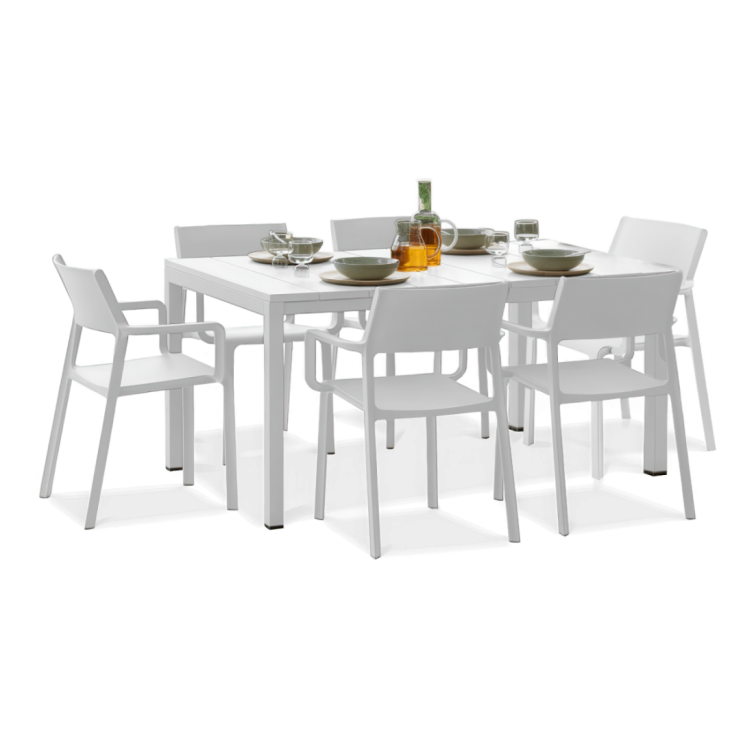 TRILL/RIO Havemøbelsæt - 8/140 Bianco
