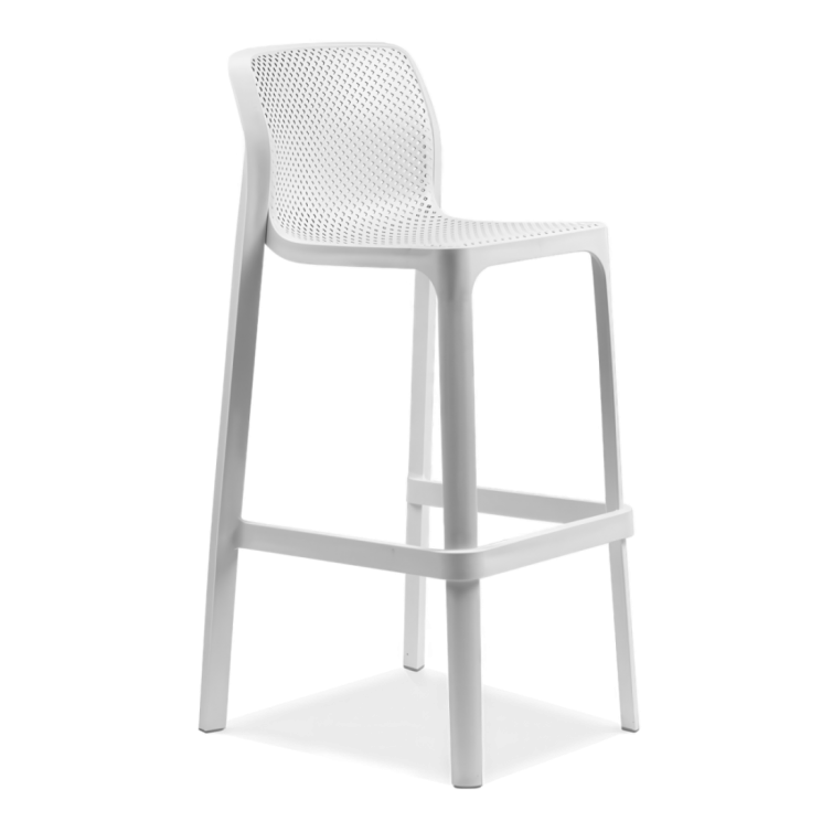 NET STOOL Barstol Bianco