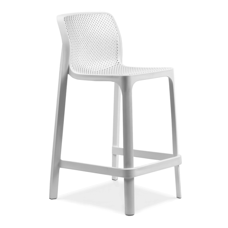 NET STOOL MINI Barstol Bianco