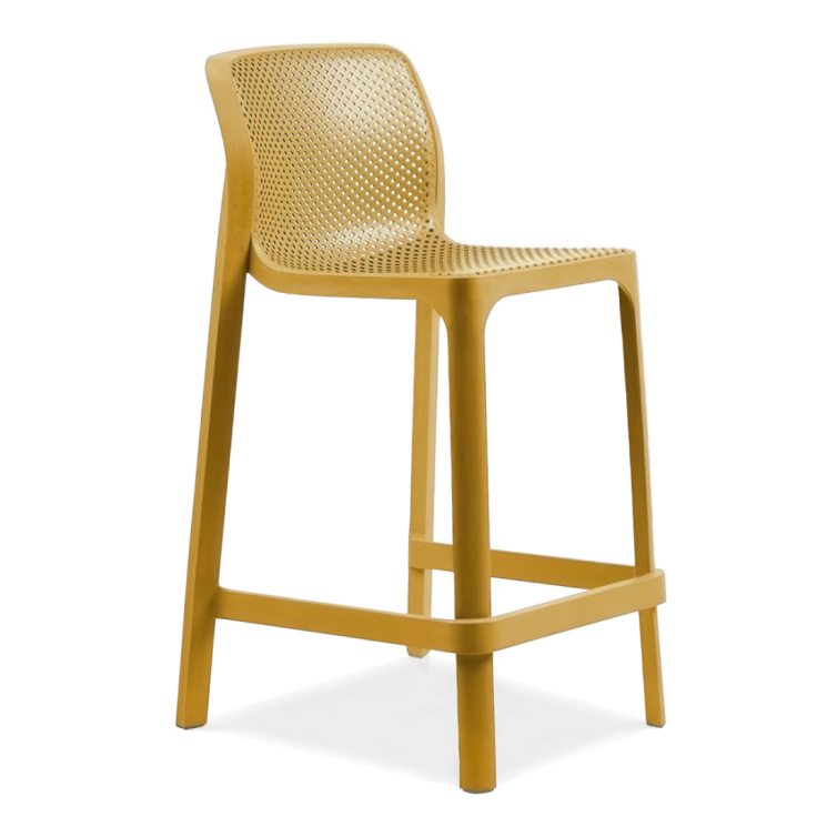 NET STOOL MINI Barstol Senape