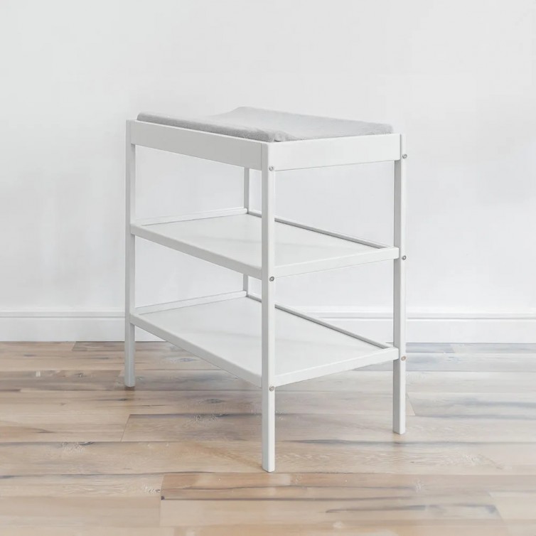 Puslebord/Reol med 2 hylder WOODIES - hvid