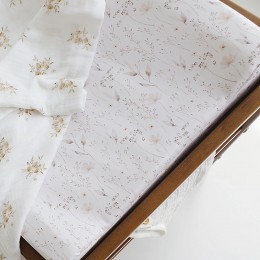 WOODIES COT TOP Madras til puslebord Meadow