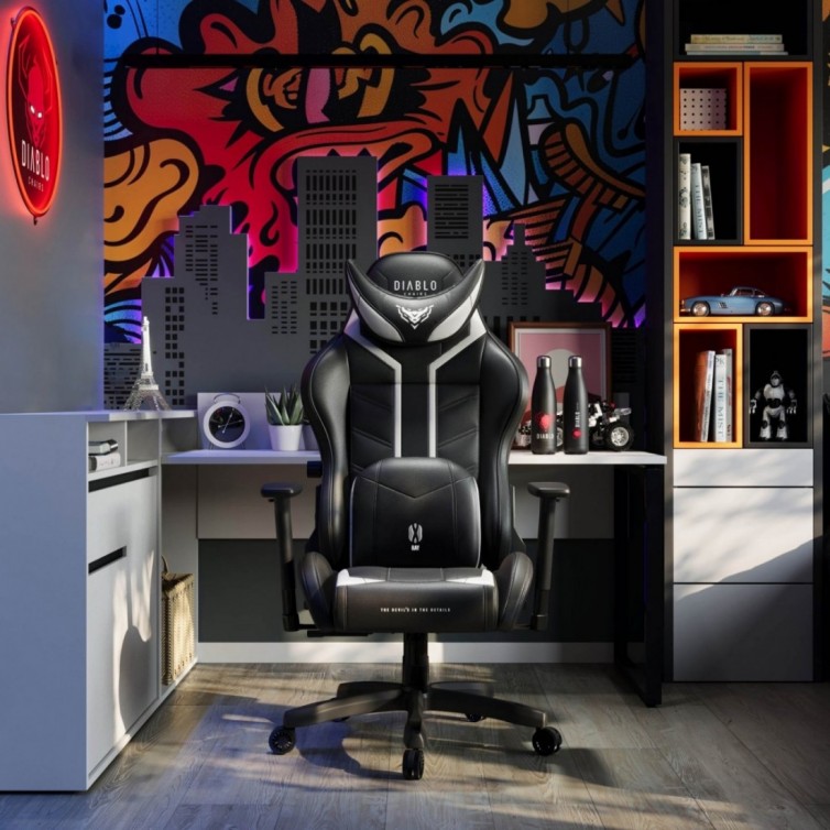 Diablo X-Ray 2.0 Gamingstol Small Size, sort-hvid