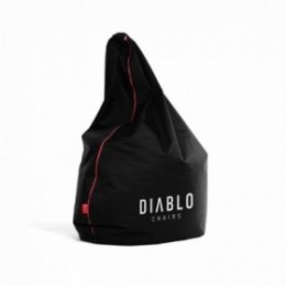 Stor gaming-sækkestol fra Diablo Chairs, sort