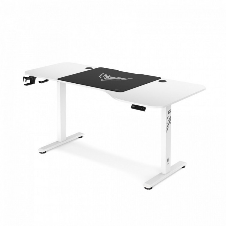 Diablo X-Tensio Elektrisk højdejusterbart gamerbord, 160 cm, hvid