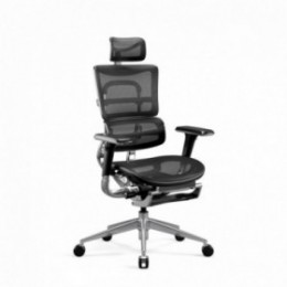 Ergonomisk kontorstol med fodstøtte Diablo V-Master, sort