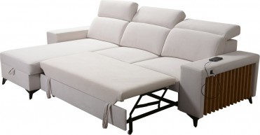 BARTONE Sofa med chaiselong...
