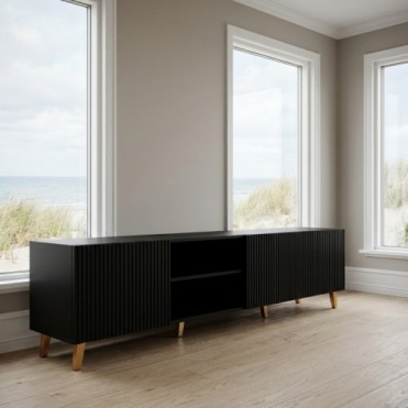PAFOS TV Bord 201 cm Sort -...