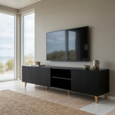 PAFOS TV Bord 201 cm Sort -...
