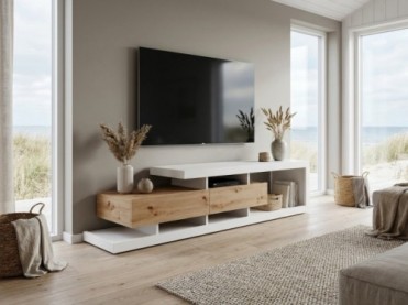 TOSCANO TV Bord 198 cm Hvid...