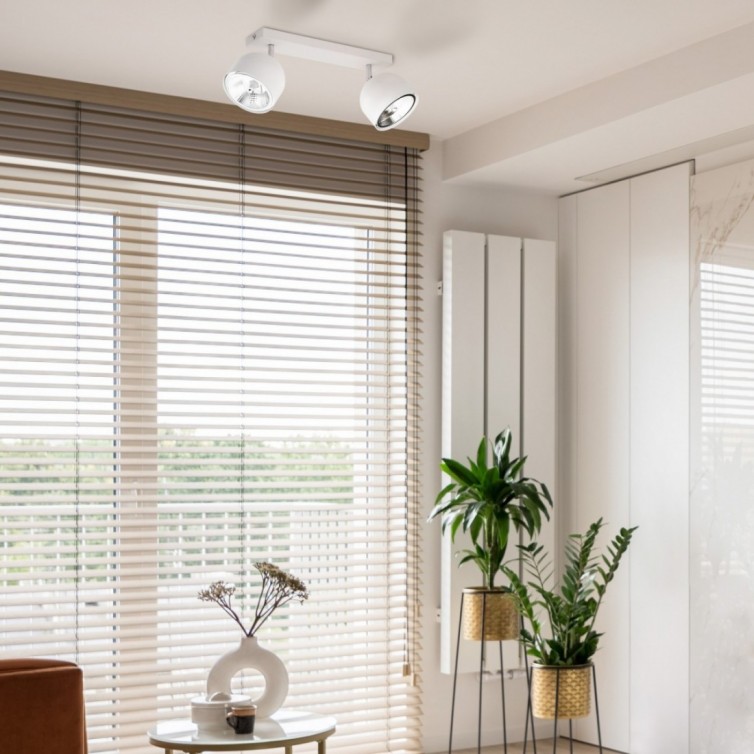 ALTEA spotlampe til loftet med 2 lyskilder – hvid
