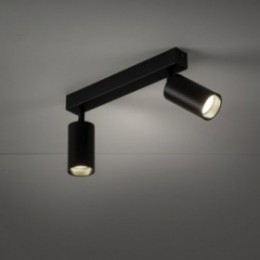 AMIS spotlampe til loftet med 2 lyskilder – sort