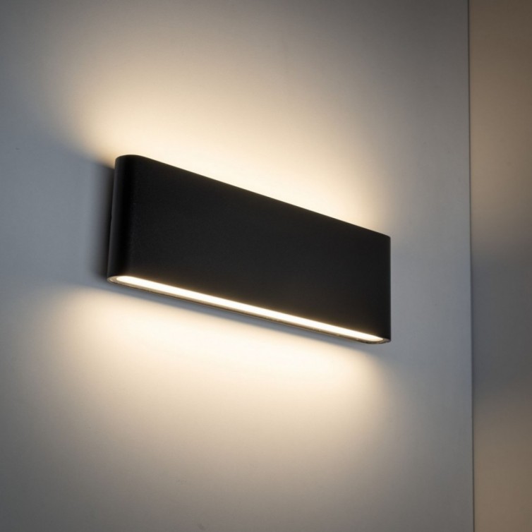 ARWENA L udendørs LED-væglampe – sort