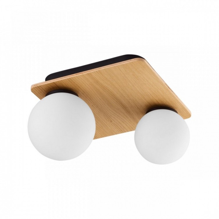 BIANCA WOOD loftlampe med 2 lyskilder