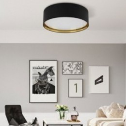 BILBAO loftlampe &ndash; 60 cm &ndash; sort/guldfarvet