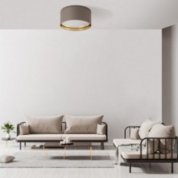 BILBAO loftlampe – 45 cm – guldfarvet/beige