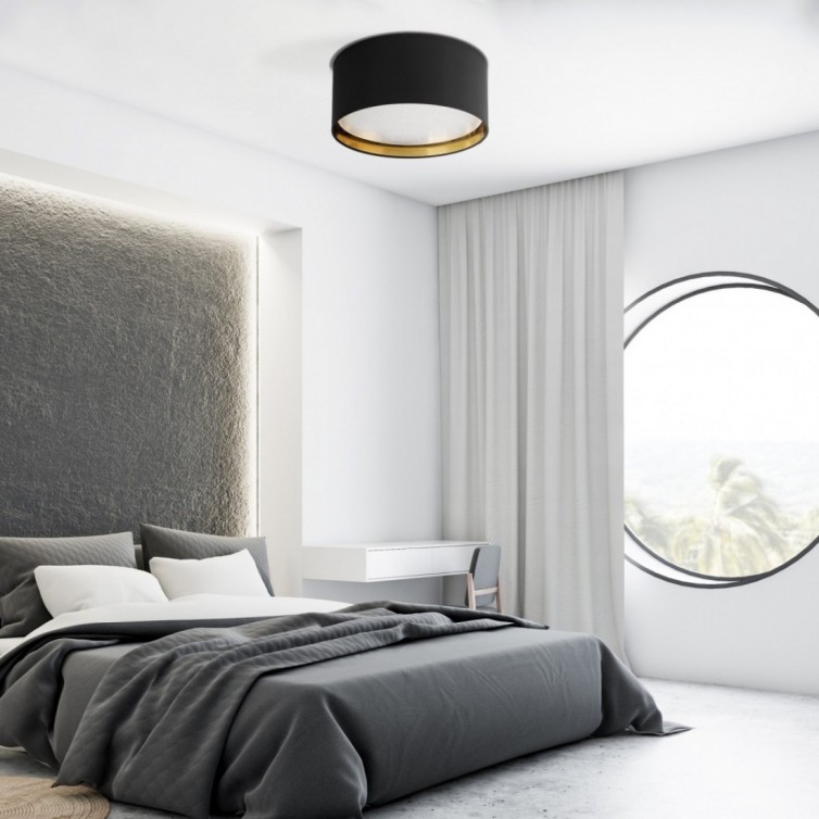 BILBAO loftlampe – 45 cm – sort/guldfarvet
