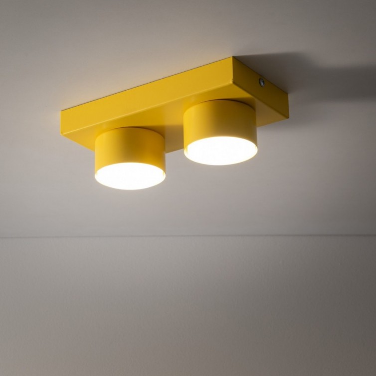 BRIX loftlampe med 2 lyskilder – gul