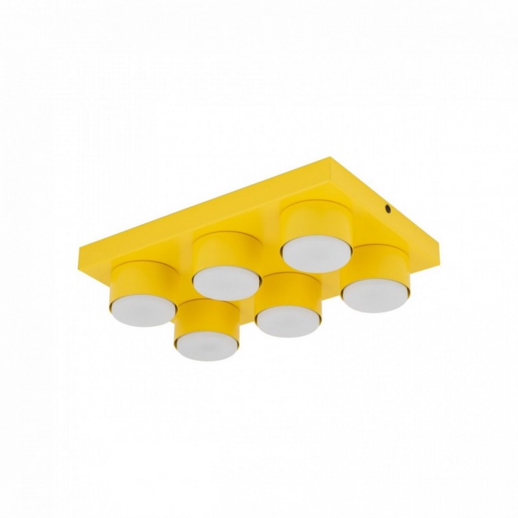 BRIX loftlampe med 6 lyskilder – gul