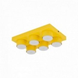 BRIX loftlampe med 6 lyskilder – gul