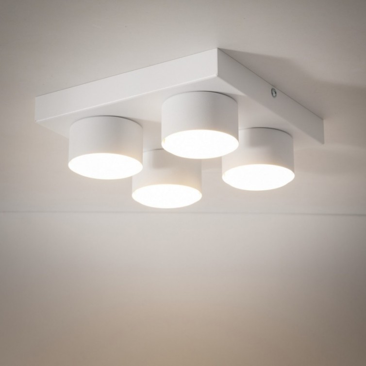 BRIX loftlampe med 4 lyskilder &ndash; hvid