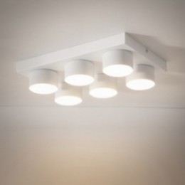 BRIX loftlampe med 6 lyskilder – hvid
