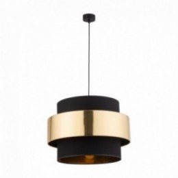 CALISTO pendellampe med 1 lyskilde &ndash; sort/guldfarvet &ndash; 50 cm