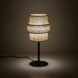 CALISTO bordlampe – jutefarvet