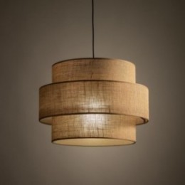 CALISTO pendellampe med 1 lyskilde &ndash; jutefarvet &ndash; 50 cm